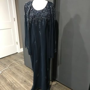 Navy Blue Dress and Cardigan